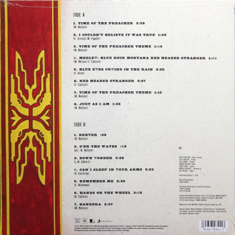 Willie Nelson / Red Headed Stranger - Live From Austin City Limits (Limited Edition)(LP)
