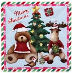 Банка жестяная 9*9*9см «Мишка с Оленем»