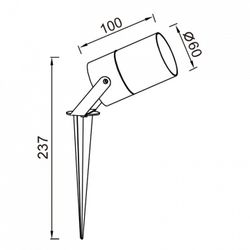 Наземный низкий светильник Mantra QUEBEC 9287