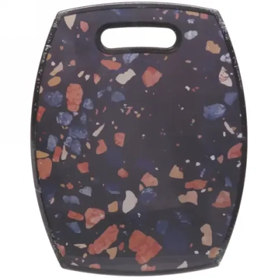 Доска разделочная пластиковая «Stone» 30*38*1см Крошка темная, Бочонок