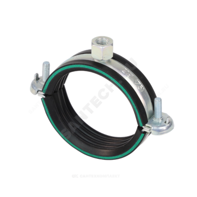 Хомут крепежный сталь оц с резиновой прокладкой Дн 69-73 М8/М10 б/к Optimal Mupro 119894