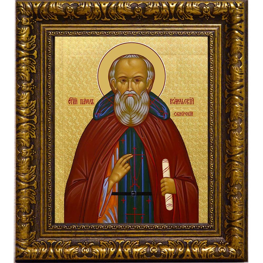 Павел Комельский (Обнорский)преподобный. Икона на холсте.