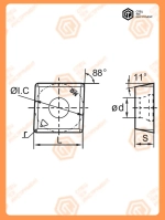 Пластина MPHT120408-DM JT1025 STI 1 штука СпецТехинструмент