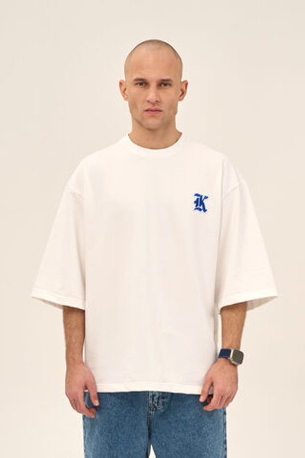 Футболка KUL'TURA "HYPERSIZE GOTH LOGO K" Молочный