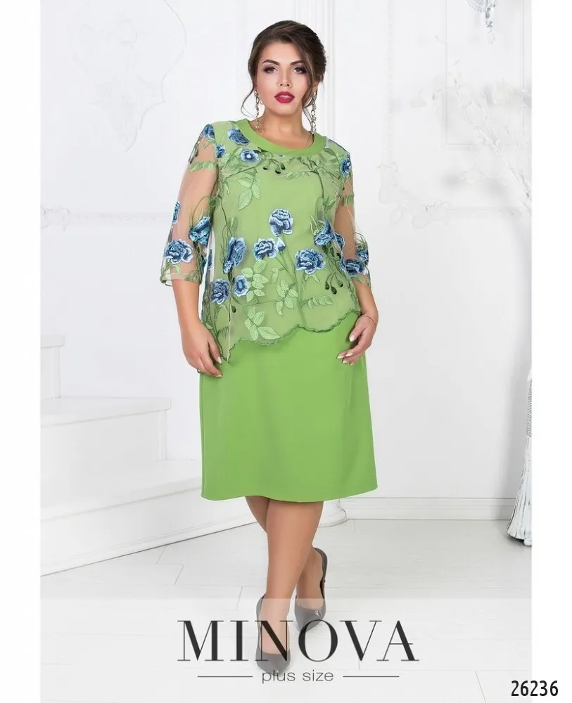 Платье 326-зеленый Minova