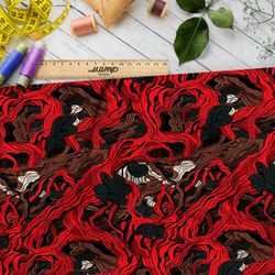 Ткань премиум бифлекс мрачные мотивы