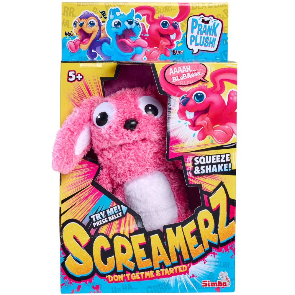 Simba - ScreamerZ Кролик Интерактивная маскотка с звуком 30 см 5953332