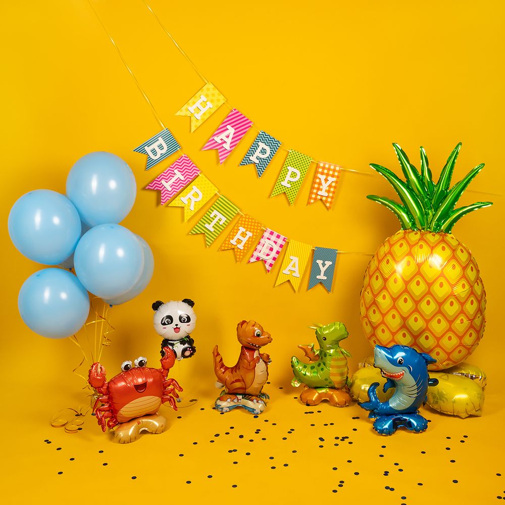 Шар с клапаном (17''/43 см) Мини-фигура, Панда, 1 шт.