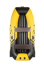 YACHTMAN-300 МНД НАДУВНОЕ ДНО (Яхтман) желтый-черный (лодка ПВХ с усилением)