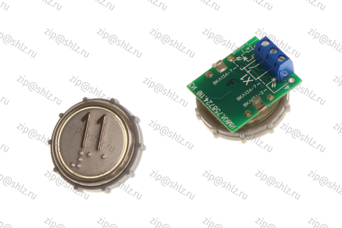 Кнопка (кнопочный модуль) ВКЛ13А-7-4ПБ "11 этаж", круглая, белая подсветка, с кодом Брайля