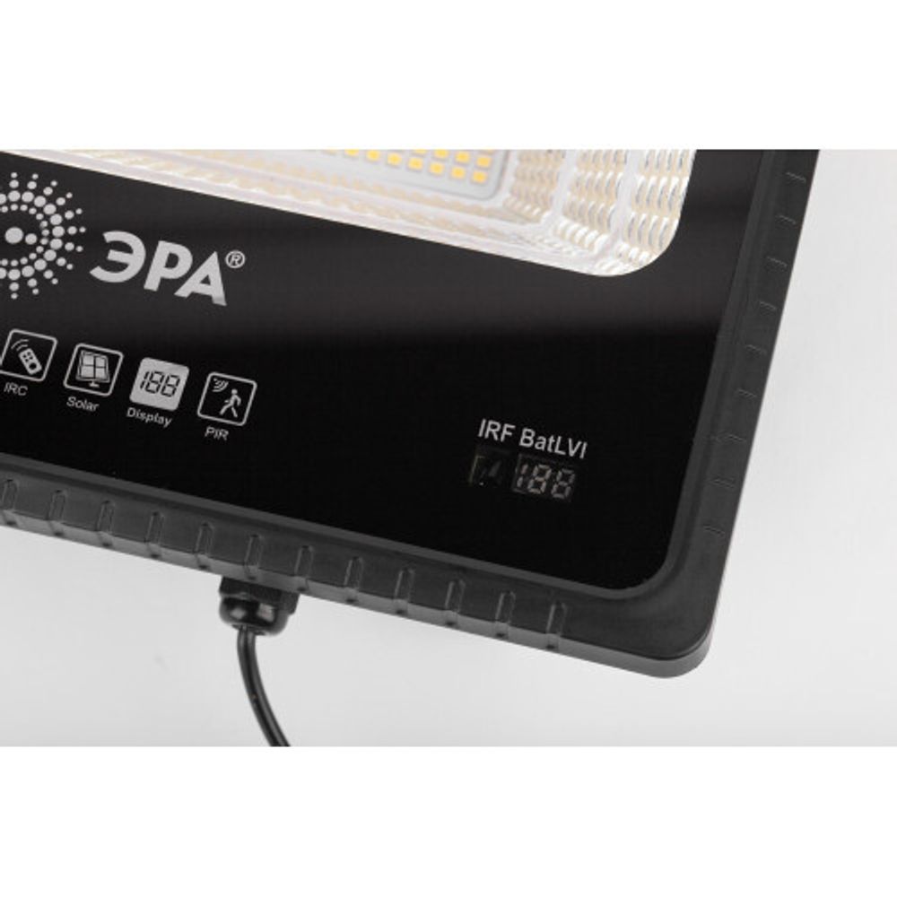 ЭРА Прожектор светодиодный уличный на солн. бат. 150W, 1500 lm, 5000K, с датч. движения, ПДУ, IP65 (