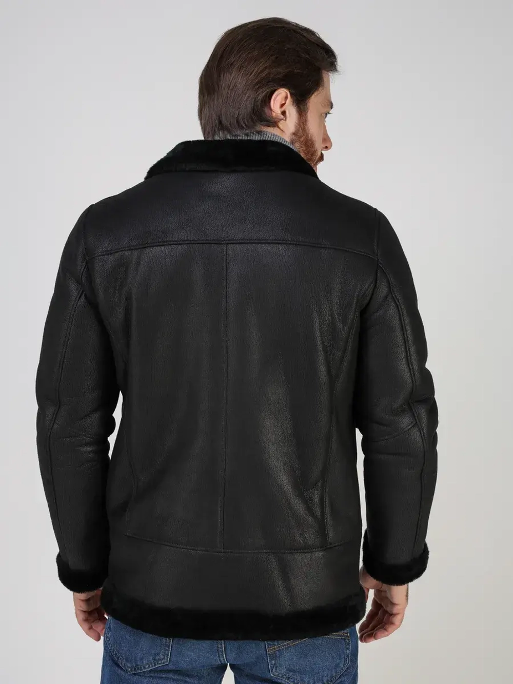 Дубленка зимняя куртка натуральная с капюшоном