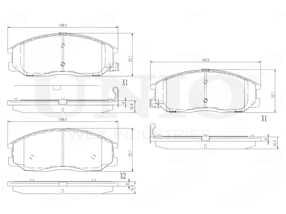Колодки тормозные диск. передние UNIO BRP-20248