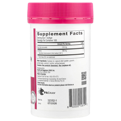 Swisse, Ultiboost®, клюква с повышенной силой действия, 25 000 мг, 100 капсул