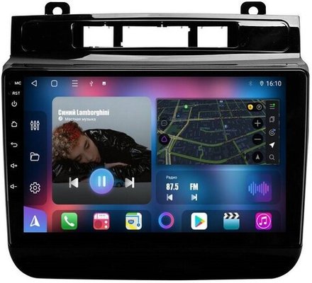 Магнитола для VW Touareg 2010-2018 (RCD550, поддержка подогревов) - FarCar 3027M QLED, Android 12, 8-ядер, CarPlay, 4G SIM-слот