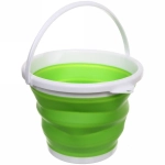 Ведро складное круглое 10л 32х25см зеленое