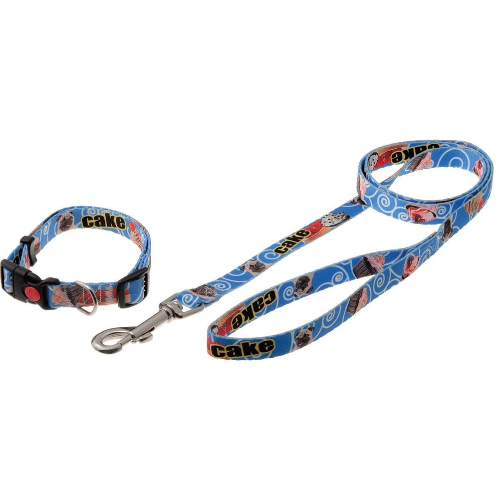 Комплект (V.I.Pet)"Фотопринт-Мопс" 15мм. Ошейник(с фикс. замка)+поводок. Нейлон BUA15 Комплект (V.I.Pet)"Фотопринт-Мопс" 15мм. Ошейник(с фикс. замка)+поводок. Нейлон BUA15