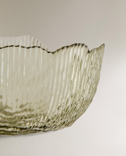 Zara Home блюдо сервировочное из стекла, цвет зелёный, 20.3 см