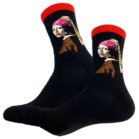 Носки "Девушка с жемчужной серёжкой", Ян Вермеер, р-р 36-42 (высокий)