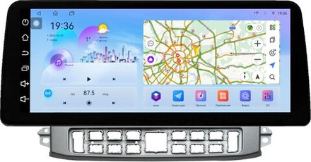 Магнитола для ГАЗ Газель НН 2019+, Соболь НН 2022+ (рамка серебро) - FarCar монитор 12.3" 2K QLED на Android 14, TS10, CarPlay, 4G SIM-слот