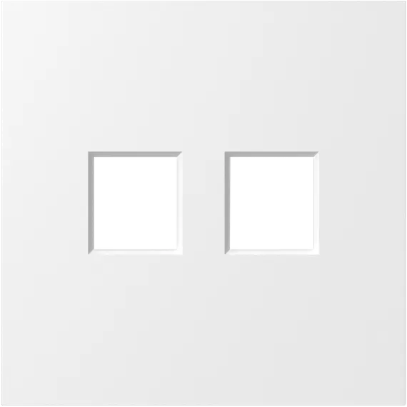 Donel S08 матовый белый накладка 2-я для розеток RJ45,TV,SAT , серия DB