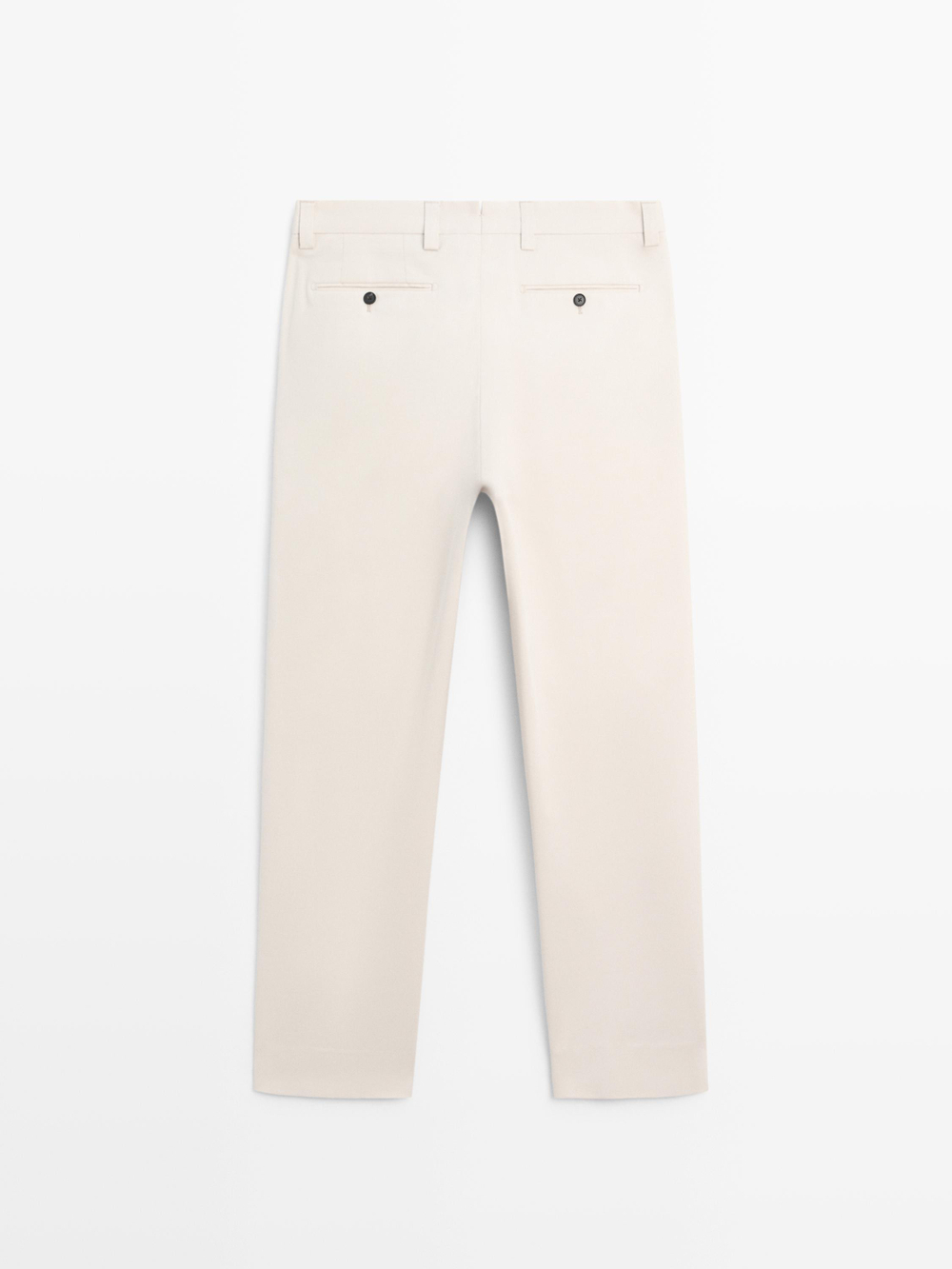 Massimo Dutti Брюки Barrel Fit приталенного кроя, бежевый