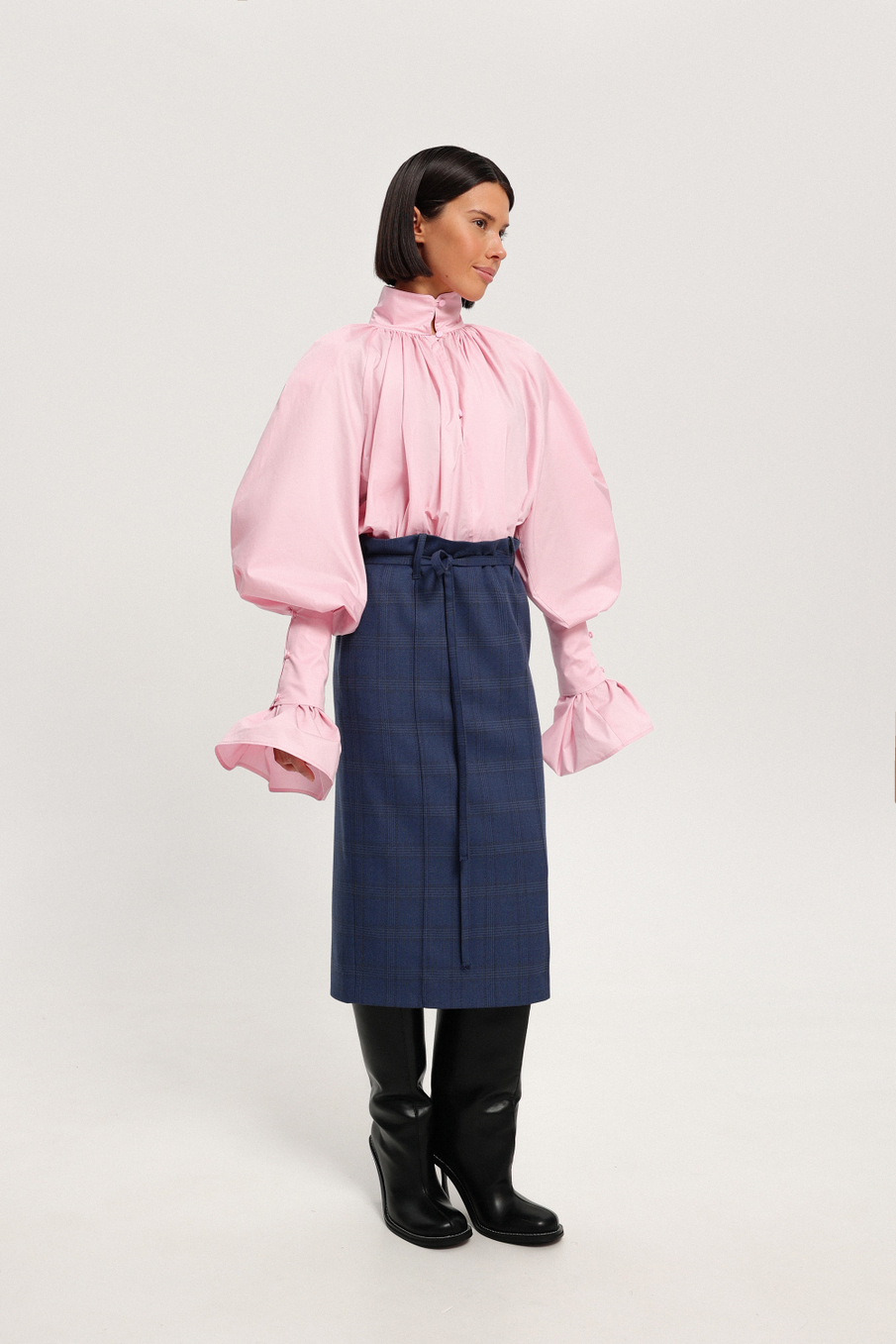 Блуза со съёмными манжетами