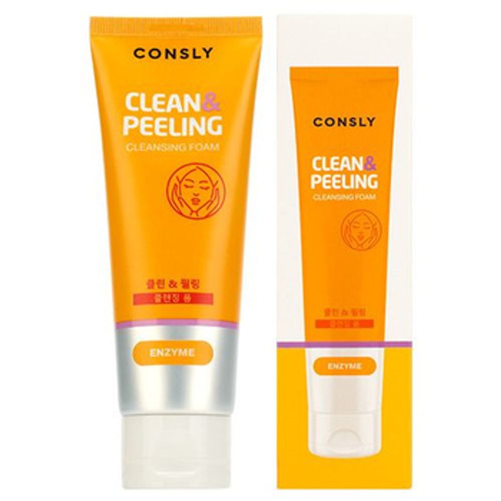 Пенка для умывания с папаином CONSLY Clean&amp;Peeling Cleansing Foam 120 мл