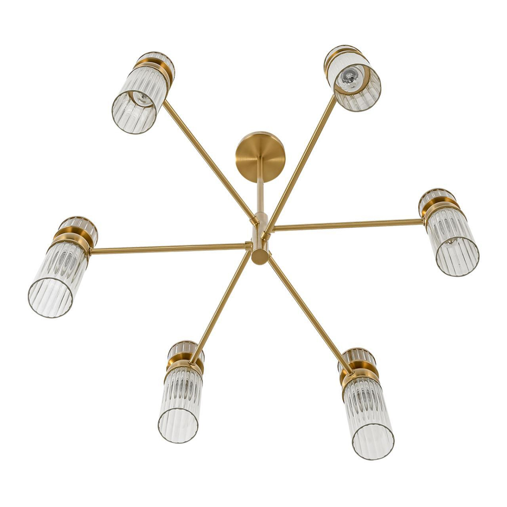 8276/6 MODERNI латунь/прозрачный, металл/стекло Люстра Е14 6*40W 220V DENVER