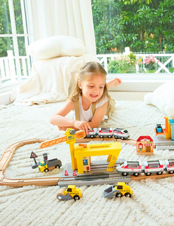 Детский игровой набор "Железная дорога" Строительный кран