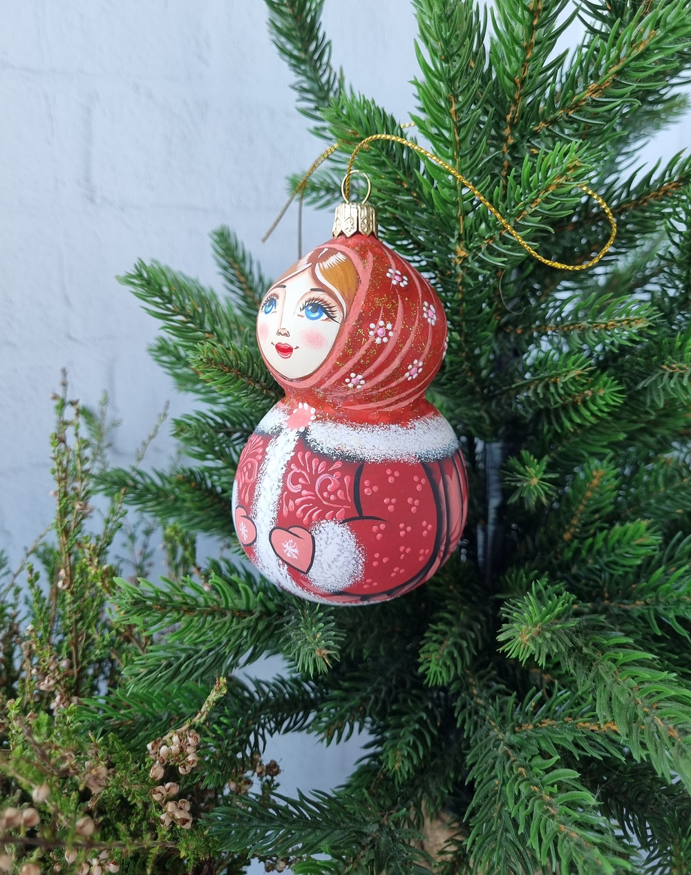 Матрешка стеклянная Машенька