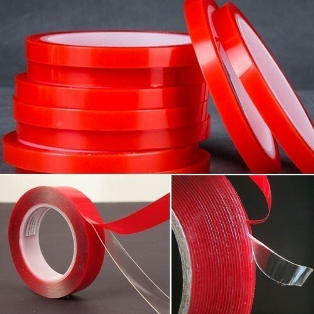 Скотч двухстороний 3М, silicone прозрачный, 8мм.х5м. (60/480шт)