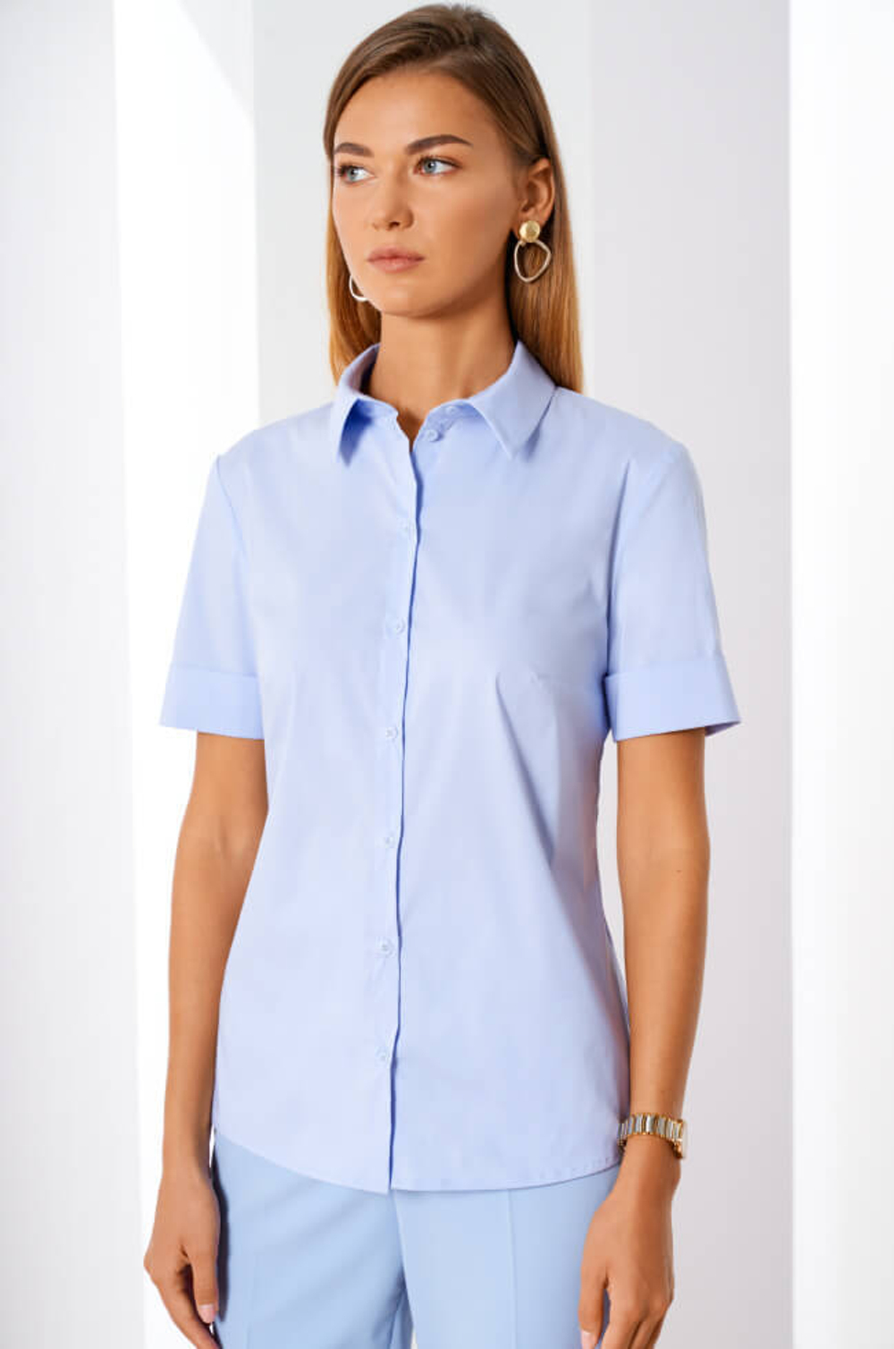 22369 Блузка женская (голубой)