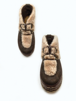 Ботильоны меховые зимние