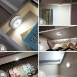 Светильник с датчиком движения / Ночник / Беспроводной светодиодный LED-светильник с датчиком движения на батарейках 1 шт.