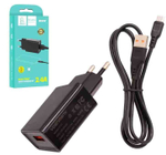 Сетевой адаптер питания DENMEN DC01V 1USB + кабель Micro (черный)