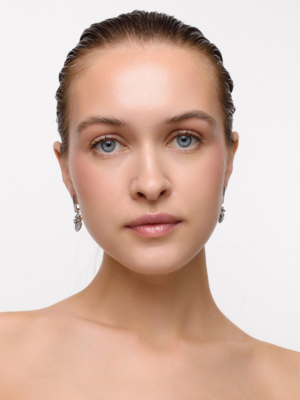 Серьги "Shell stick shine" Silver