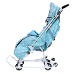 Санки-коляска «Наши детки 3-1К», принт с облачками, цвет голубой