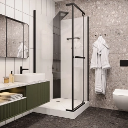 Душевая кабина Ceruttispa (ЧеруттиСпа) MiMi90B, с низким поддоном, 90x90x225