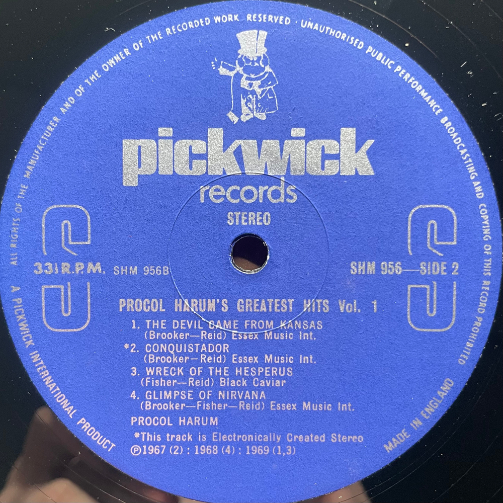 Procol Harum ‎– Greatest Hits Vol. 1 (Англия 1978г.)