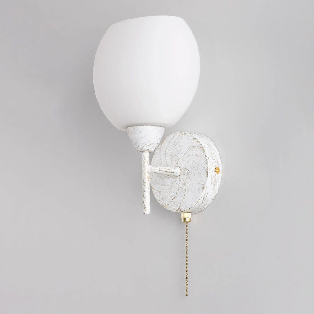 Citilux Флорида CL148310 Бра с выключателем Белое с патиной