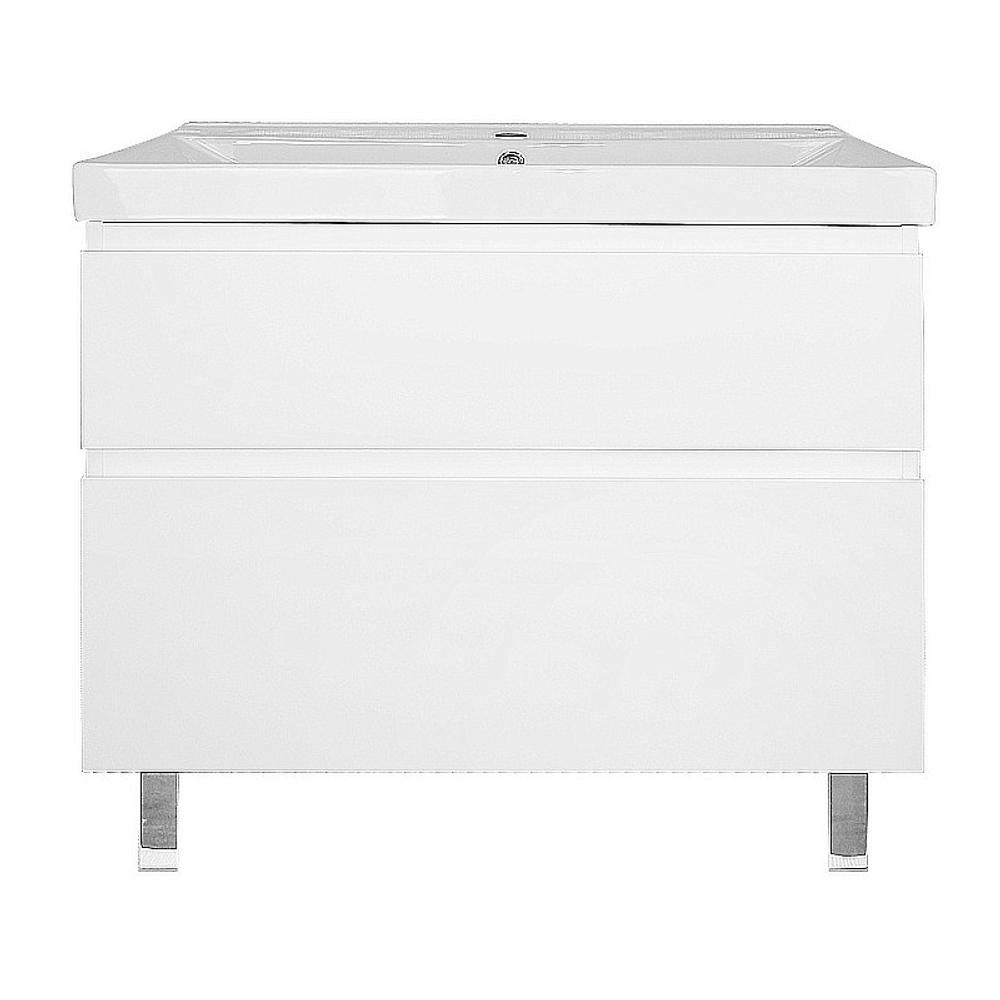 Тумба с раковиной Tempo Azario Мила 80Н CS00091366 белая матовая