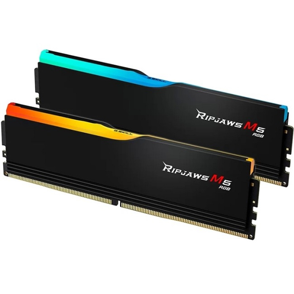 Модуль памяти DIMM DDR5 64Gb, 6400Mhz, 2x32Gb, G.Skill Ripjaws M5 RGB Black (F5-6400J3239G32GX2-RM5RK)
