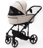 Детская коляска Adamex Zico Deluxe New 2 в 1 ZN-SA07 (СВЕТЛО-БЕЖЕВАЯ КОЖА)