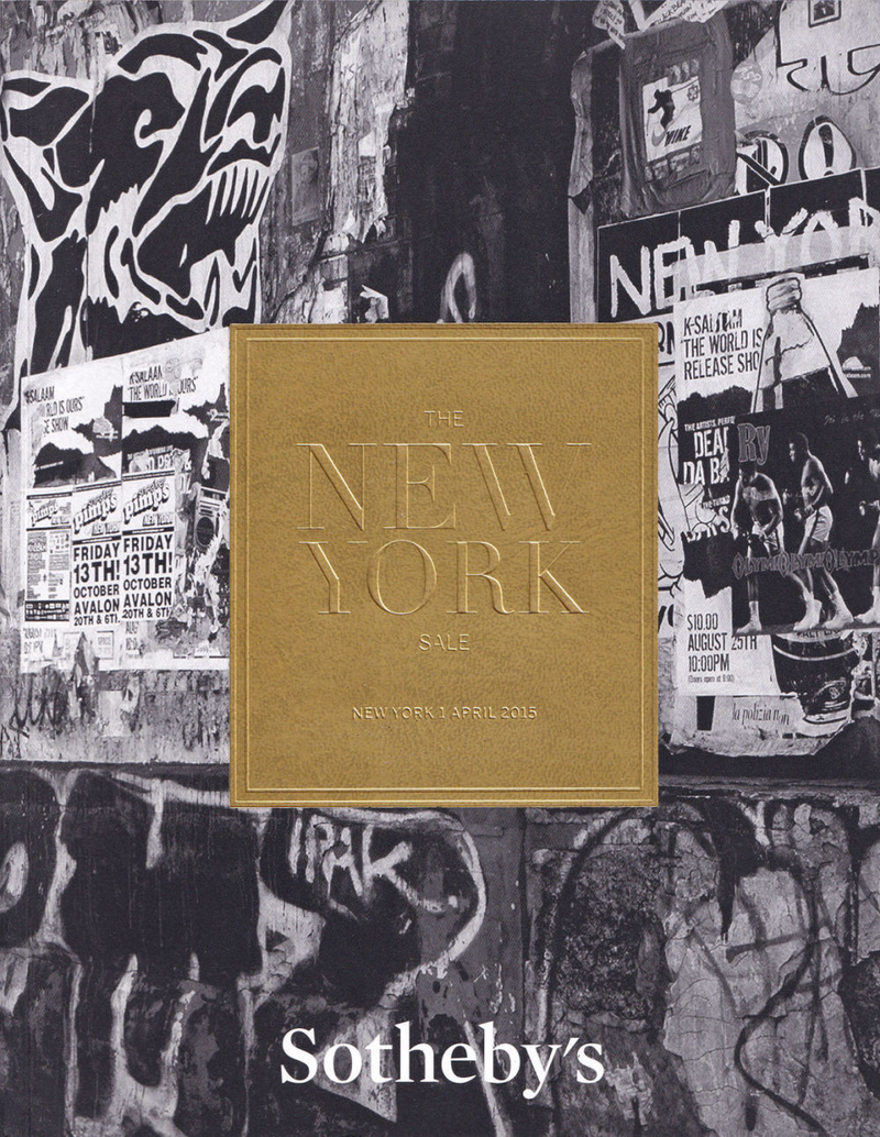 Каталог аукциона Sotheby's, Нью-Йорк, Нью-Йоркские торги от 1 апреля 2015 года
