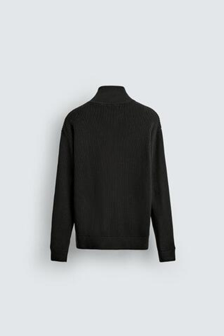 ZARA КАРДИГАН ПЛАТОЧНОЙ ВЯЗКИ НА МОЛНИИ, ХАКИ