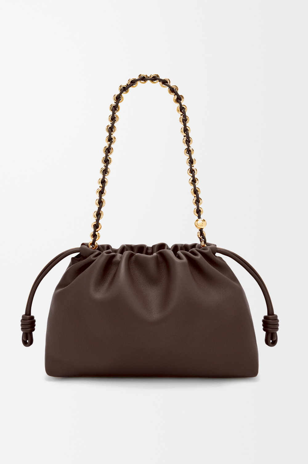 Loewe Сумка Flamenco среднего размера из мягкой кожи ягненка наппа, темно-каштановый