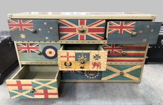 Комод Union Jack Sirius Jet, 131х81 см