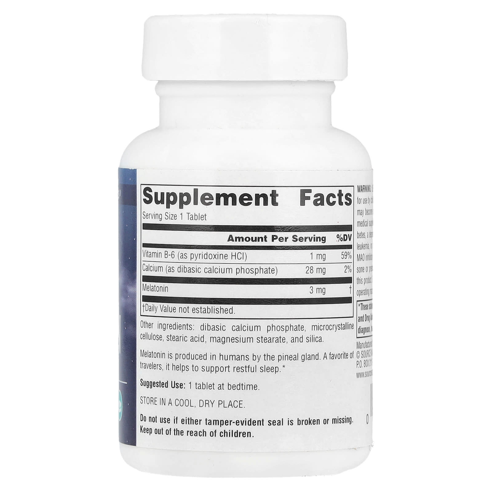Source Naturals, мелатонин, 60 таблеток
