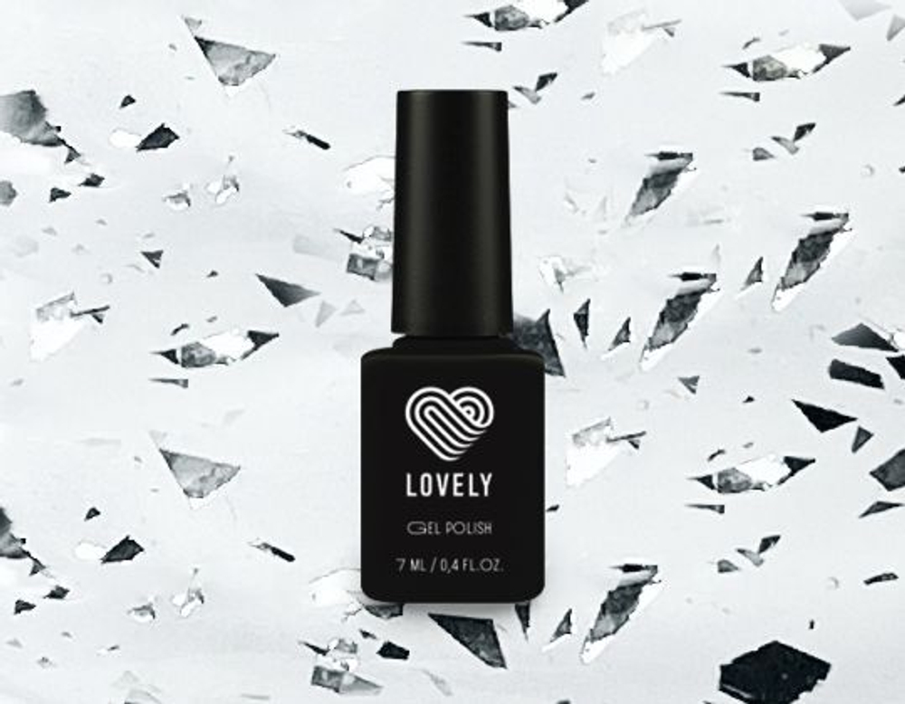 Топ без липкого слоя Lovely с кусочками серебряной фольги "Silver Foil", 7 ml